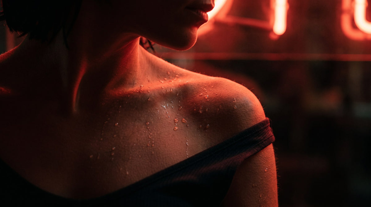 Crimson Neon Glow - Cinematic Portrait