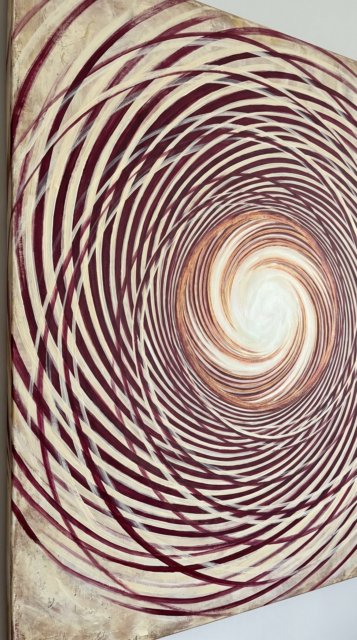 Crimson Vortex Abstract Art Print