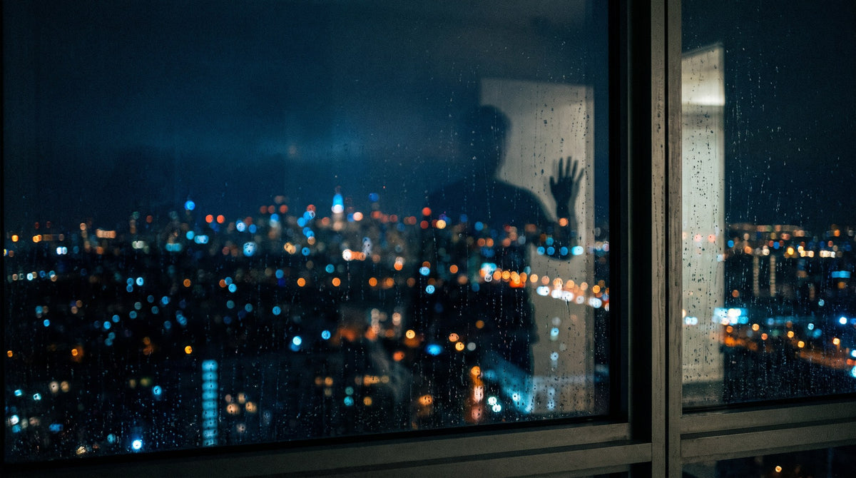 Rainy City Window Wall Art