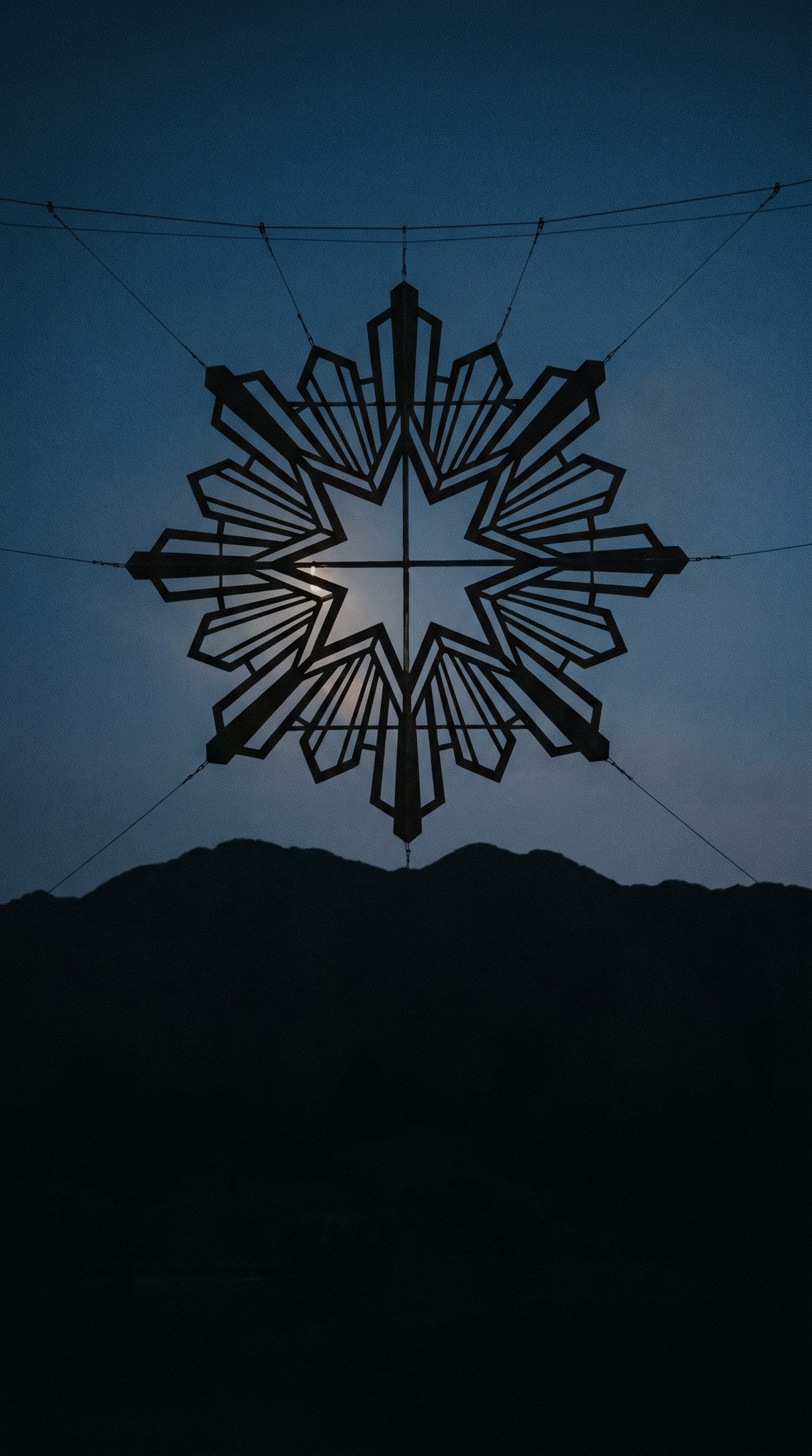 Geometric Midnight Star Fine Art