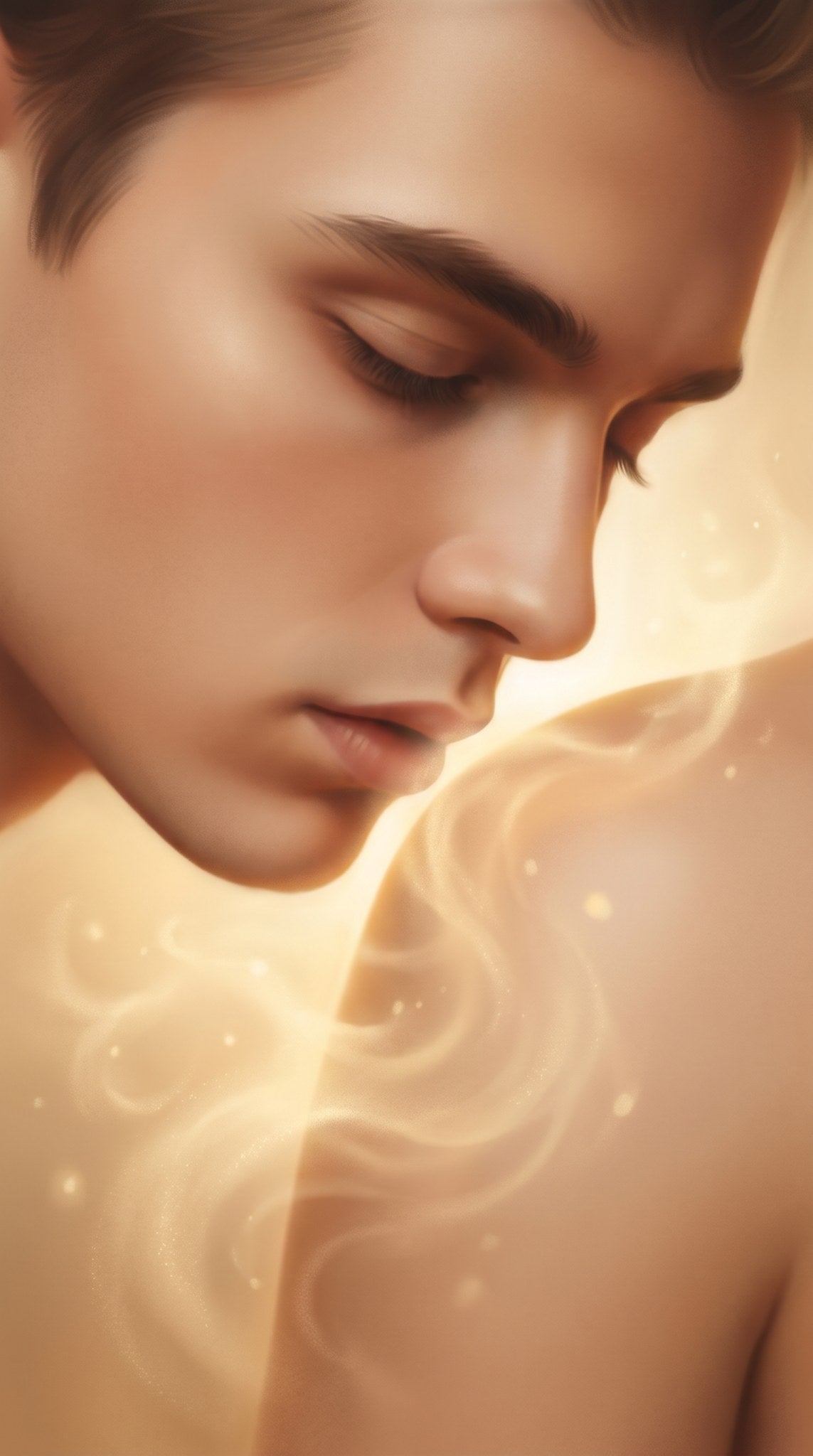 Golden Whisper Ethereal Portrait Art