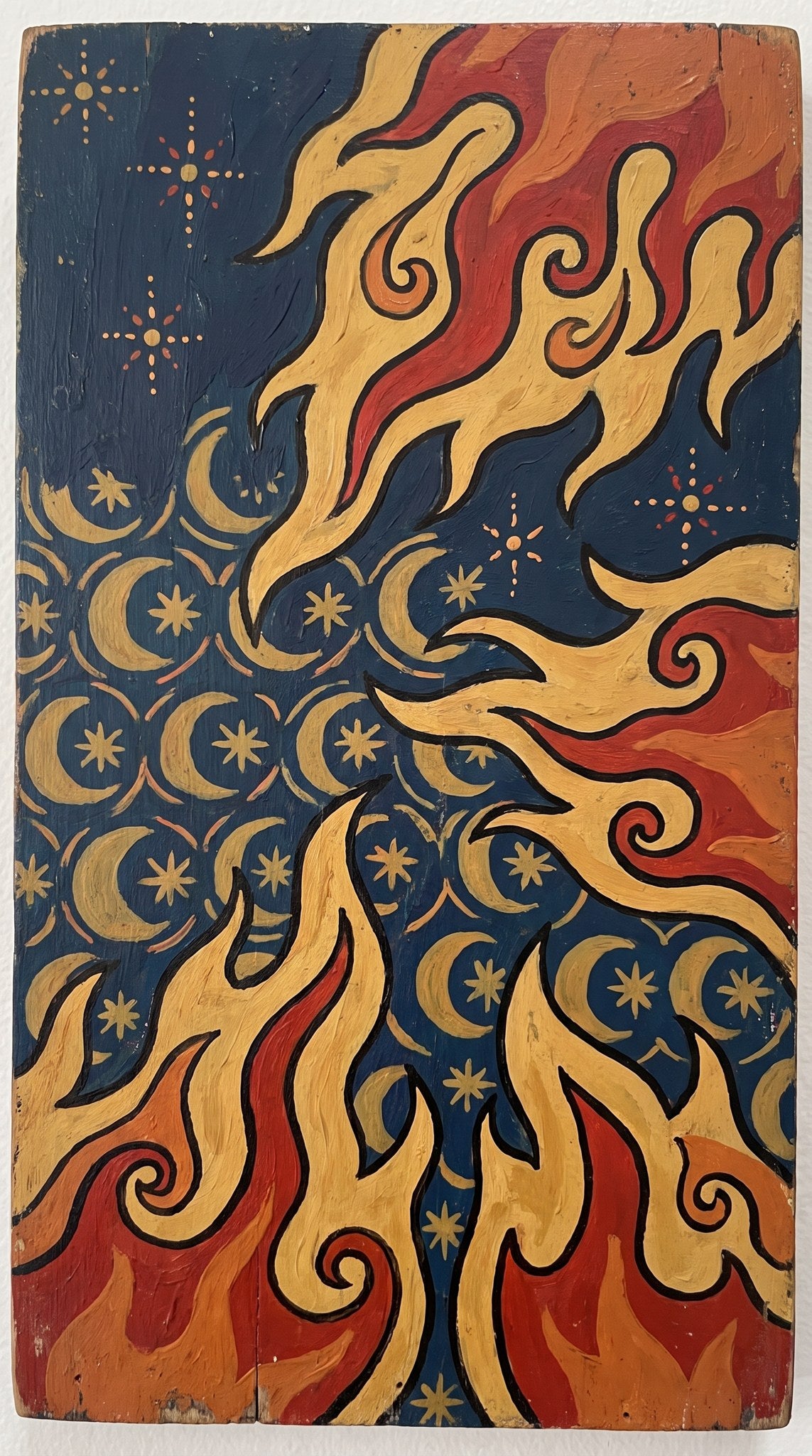 Cosmic Flame Celestial Wall Art