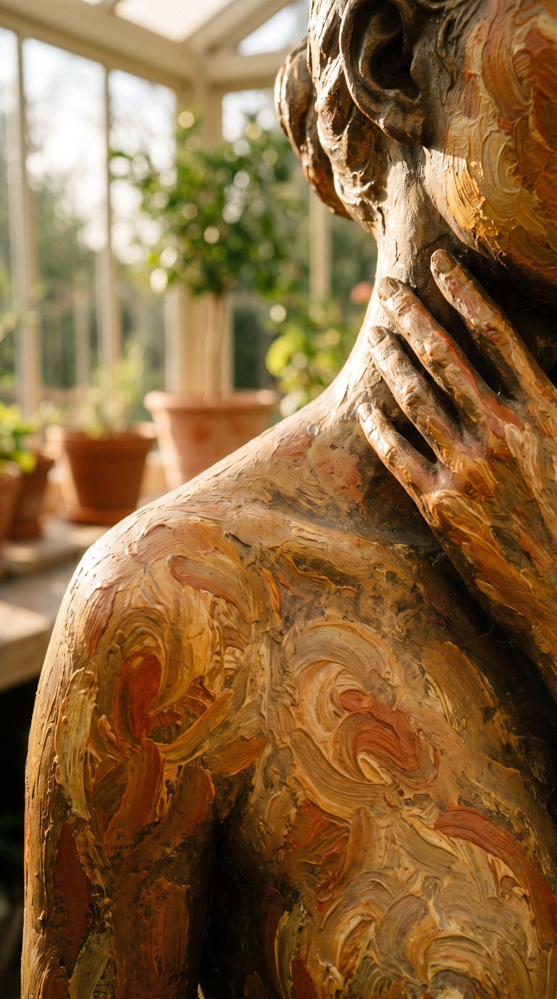 Sculptured Silence Terracotta Art Print