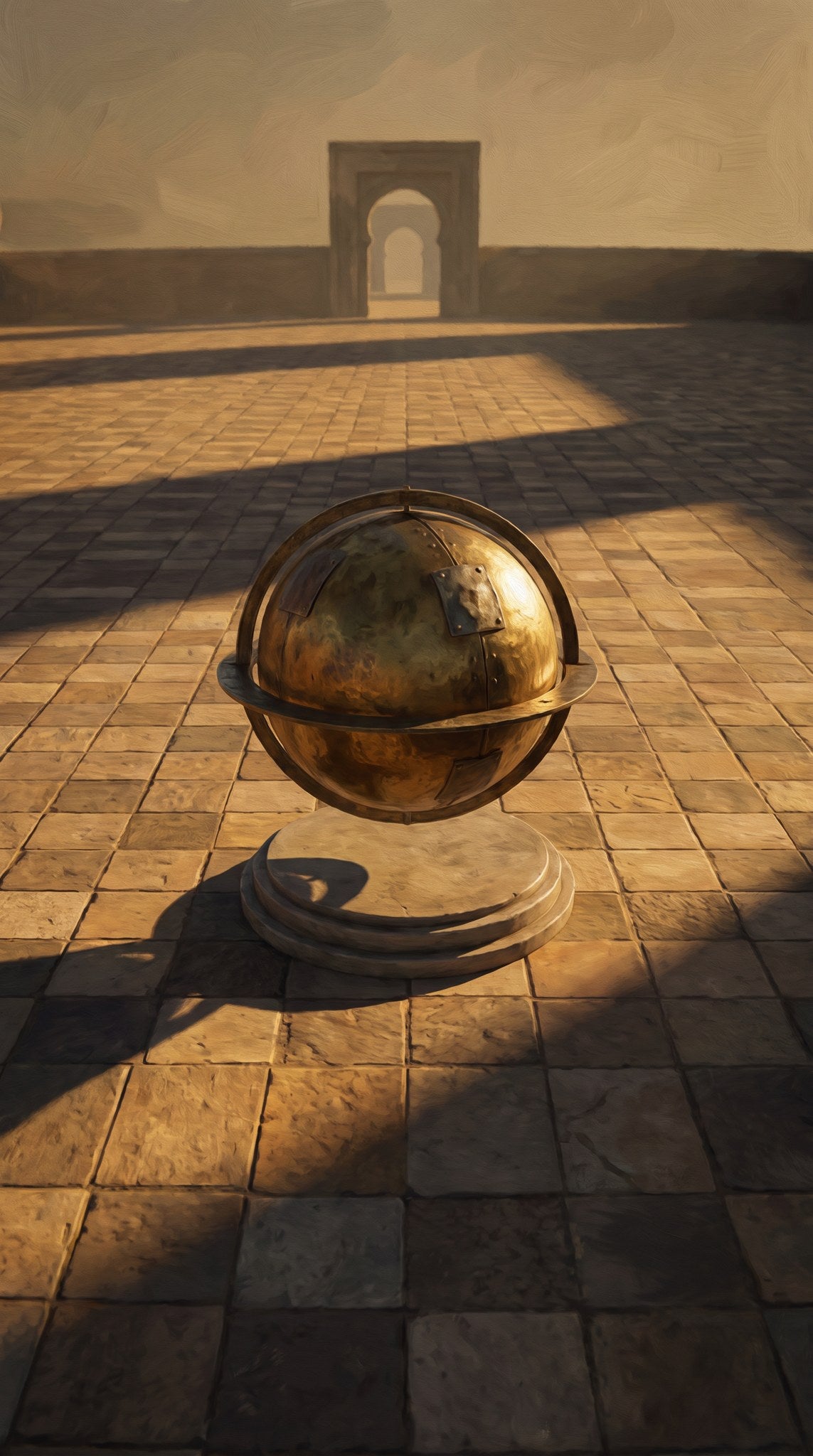 Golden Astrolabe Courtyard Art - Antiquities