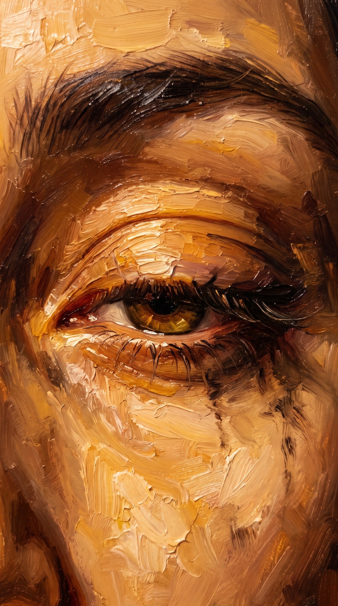 Threshold Gaze Impasto Eye Art