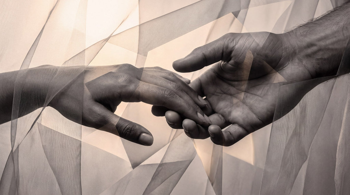 Holding Hands Fine Art - Veiled Connection