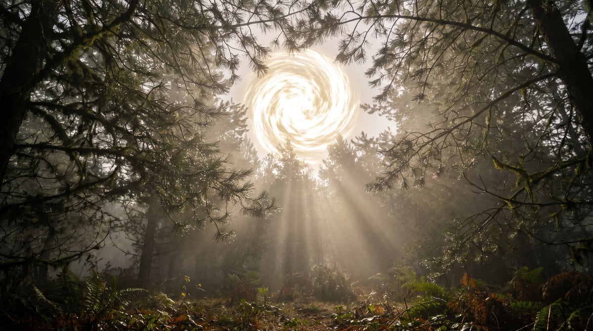 Luminous Portal Forest Canvas Art