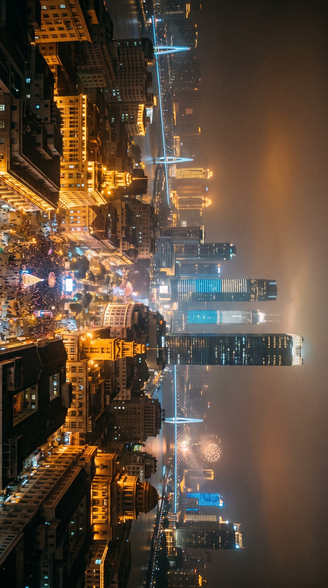 Midnight Shanghai Neon Cityscape Wall Art