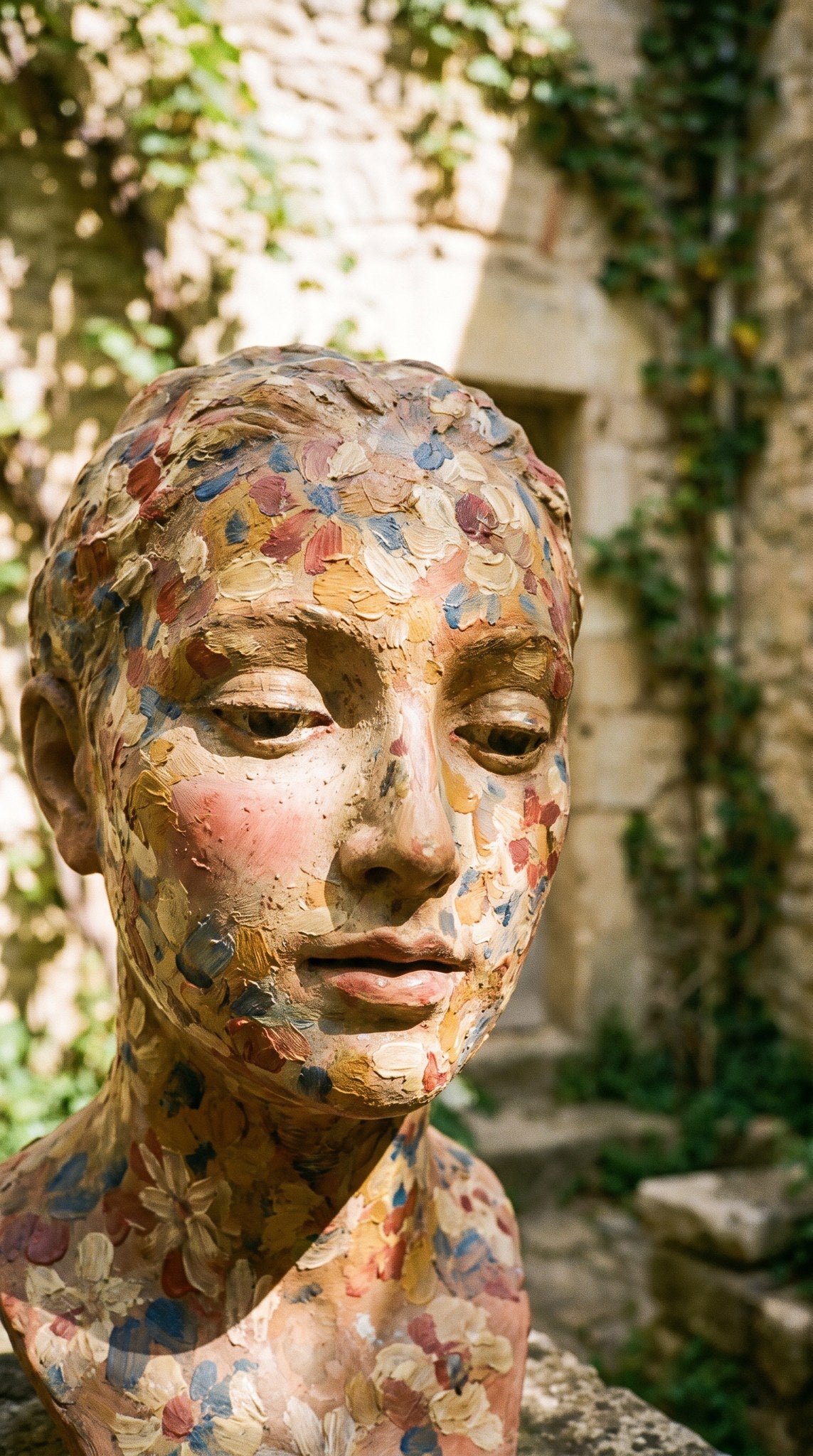 Painted Clay Muse Bust