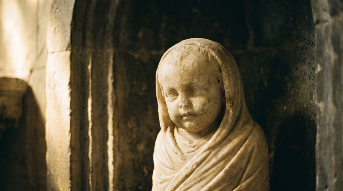Classical Marble Cherub Sculpture
