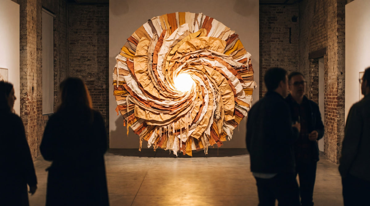 Solar Vortex Sculptural Textile Fine Art