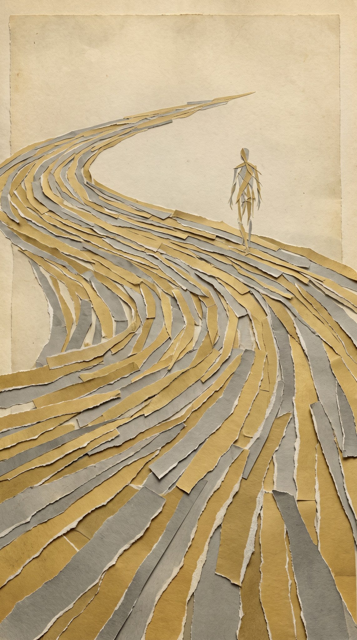 Paper Path Minimalist Solitude Art