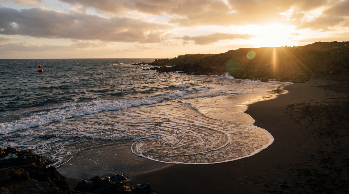 Golden Sunset Coastal Horizon Seascape