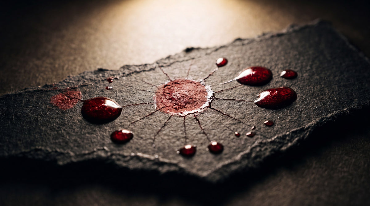 Crimson Relic Slate - Moody Abstract Art