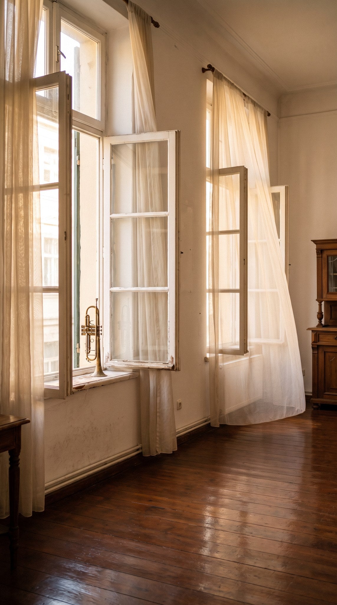 Quiet Symphony Vintage Sunlit Room Art