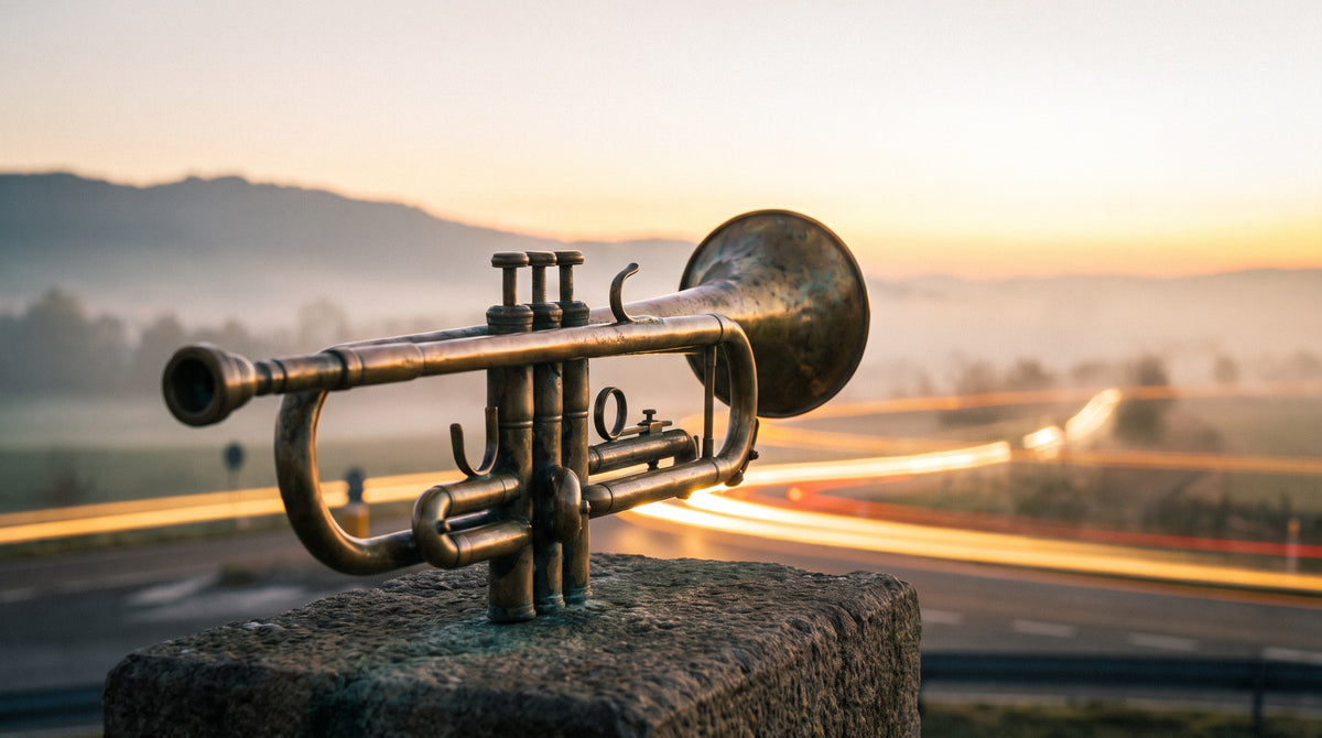 Golden Hour Brass Trumpet Fine Art