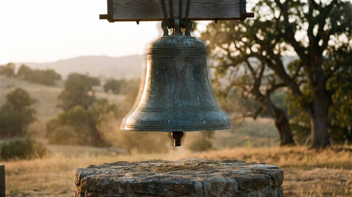 Rustic Bell at Golden Hour Wall Decor