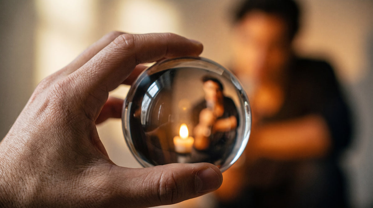 Mystic Candlelit Sphere Art