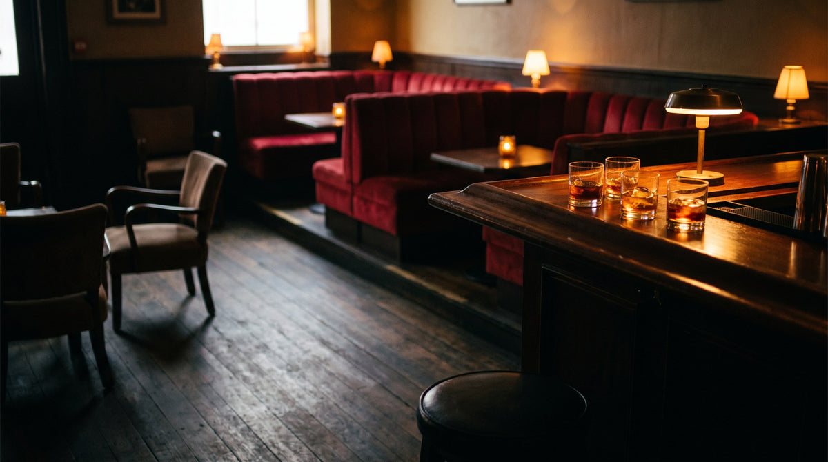 Moody Speakeasy Bar Fine Art - Velvet & Amber Cozy Aesthetic