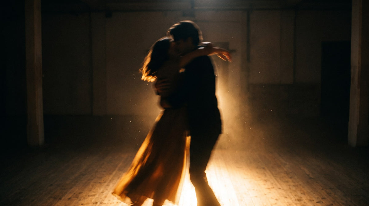 Golden Waltz Cinematic Romance Art