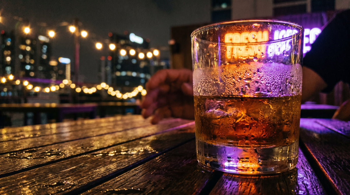 Neon Nights Whiskey Glass Glow