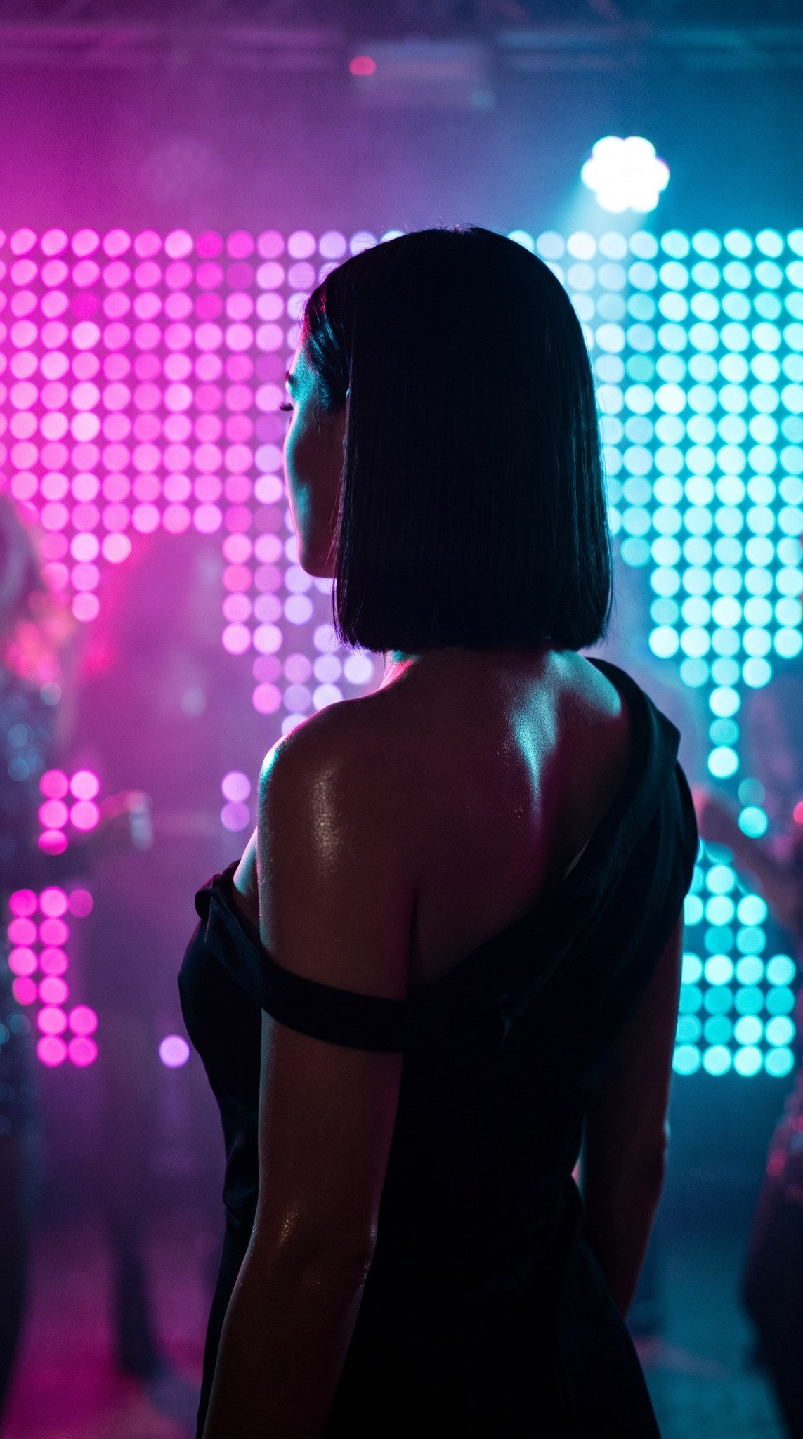 Electric Midnight Neon Portrait Art