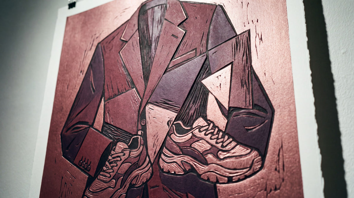 Sartorial Form Woodcut Art