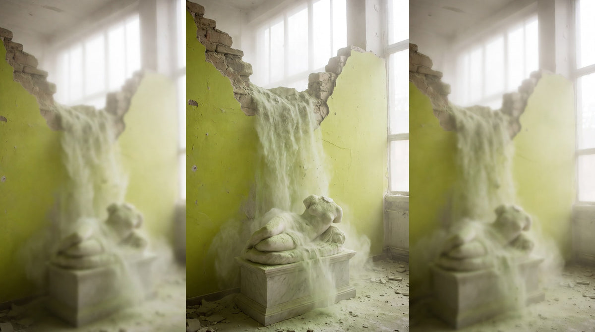 Surreal Classical Ruin Dust Cascade Art