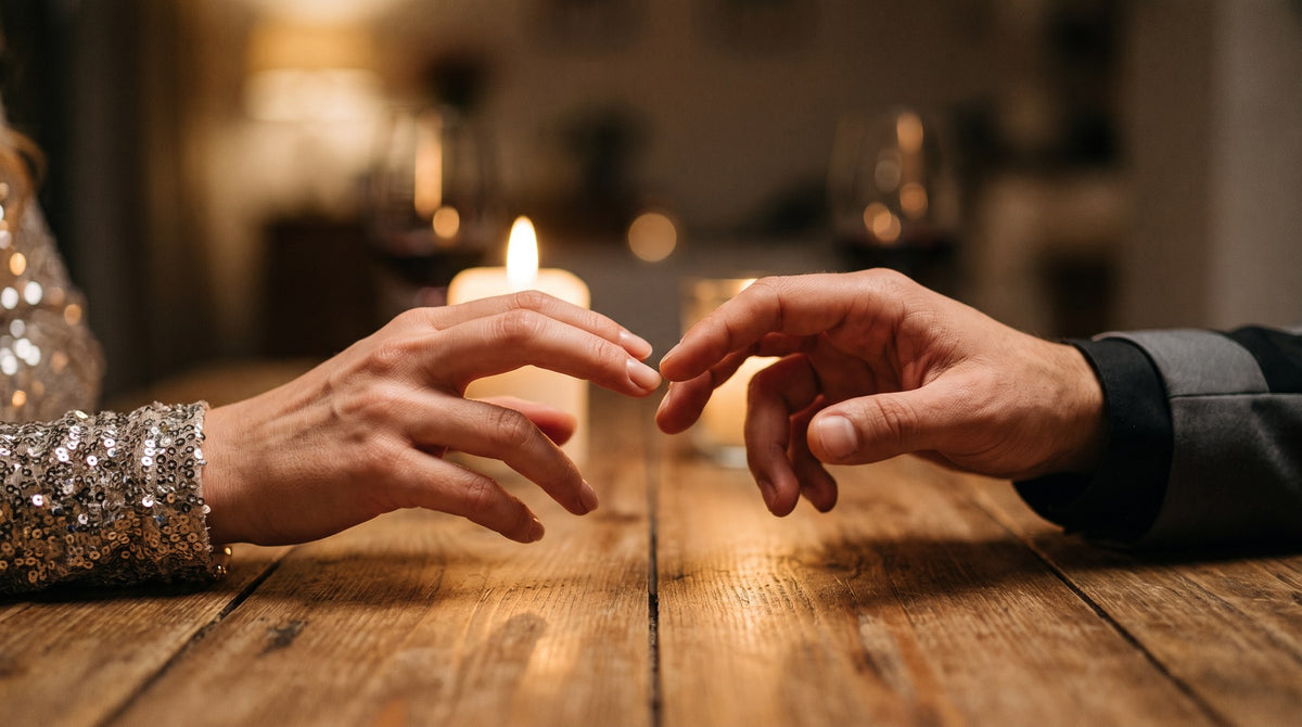 Tender Embers Candlelit Hands Fine Art