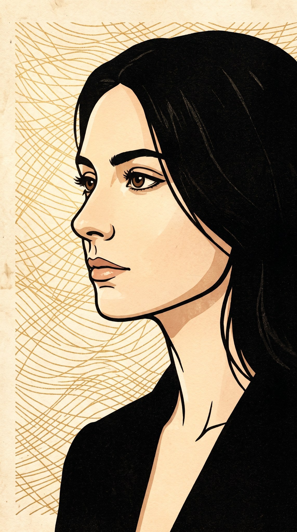 Modern Muse Line Art Portrait