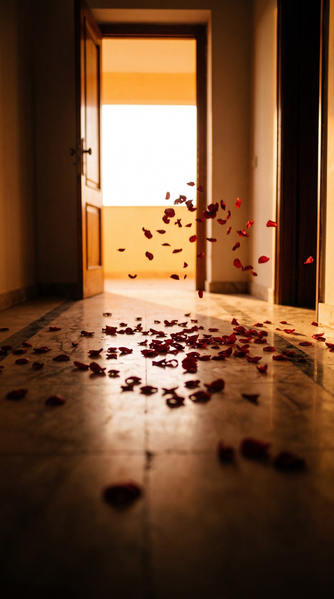 Golden Hour Rose Petals Fine Art