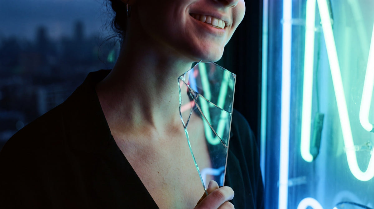 Neon Glass Portrait Art