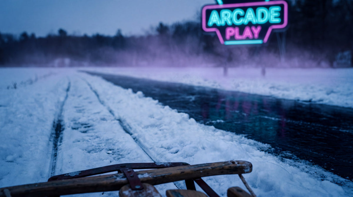 Neon Arcade Winter Glow Art