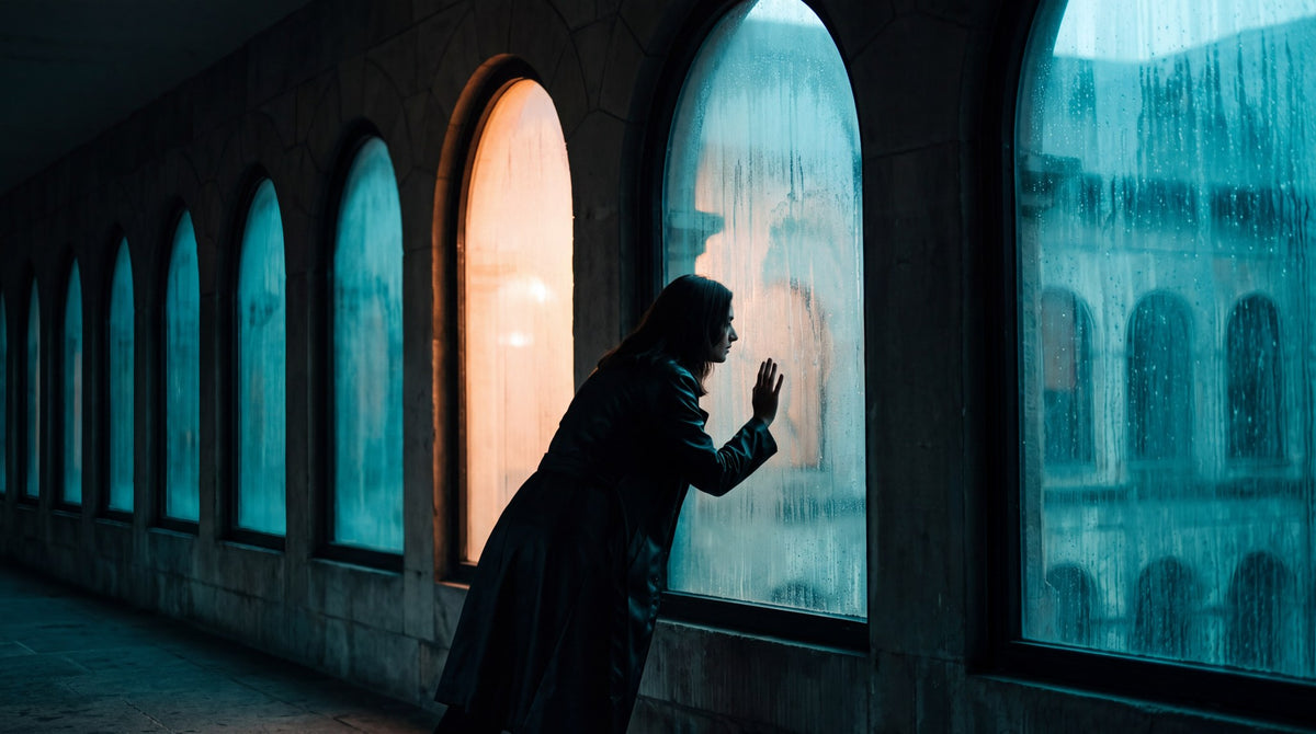 Rainy Archway Contemplation Cinematic Art