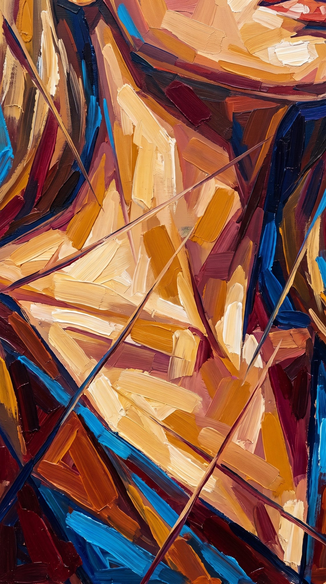 Sunset Impasto Abstract Palette Knife Art