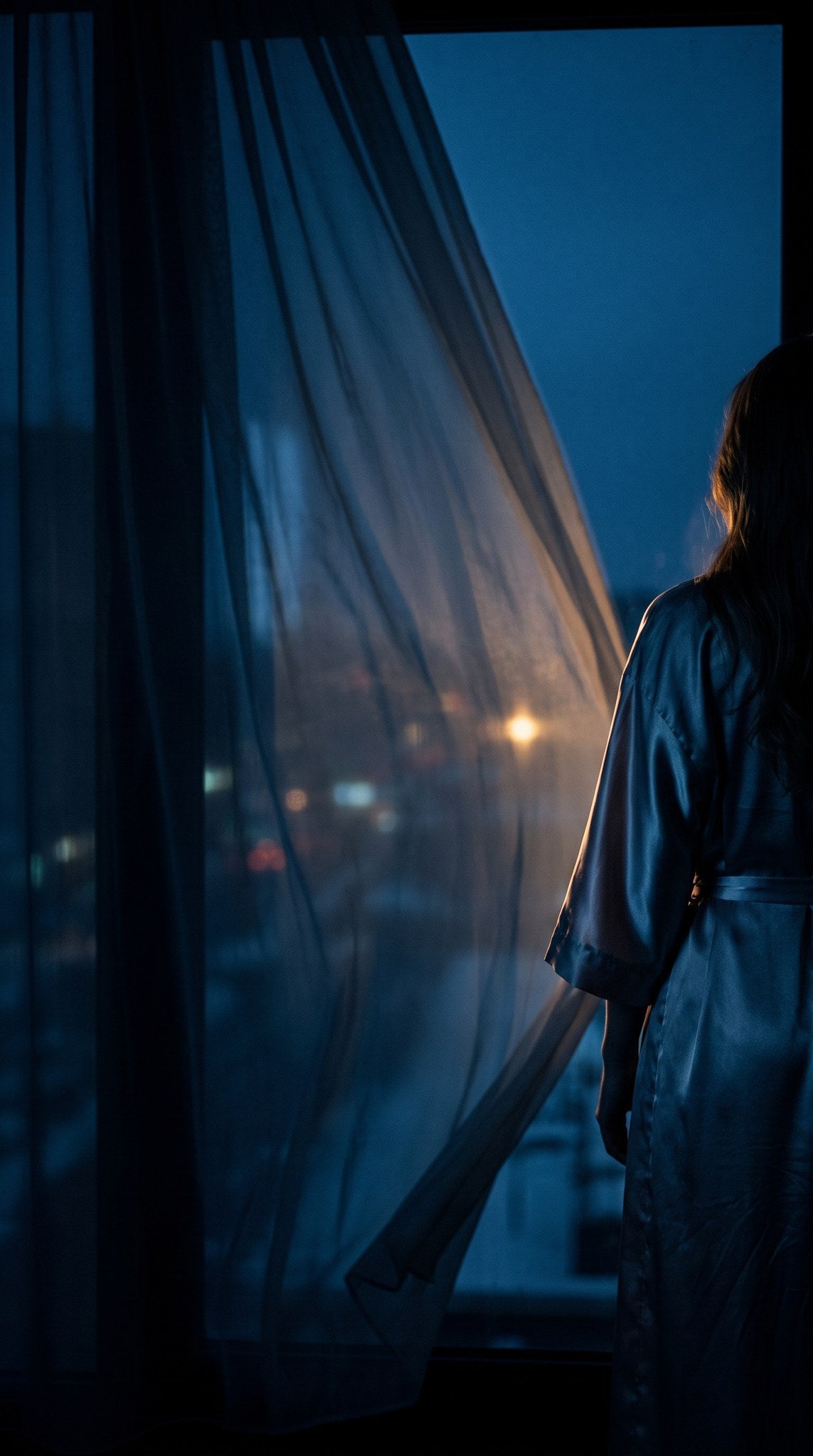 Nocturnal Solitude Silhouette