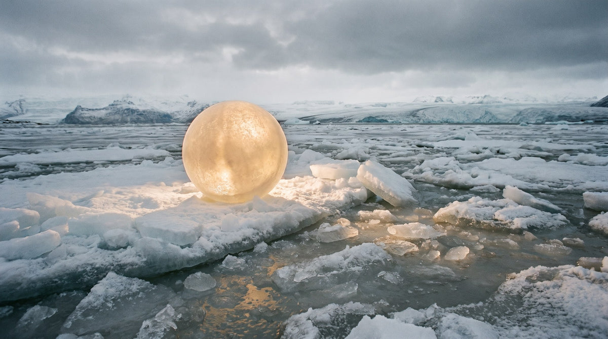 Luminous Arctic Orb Art