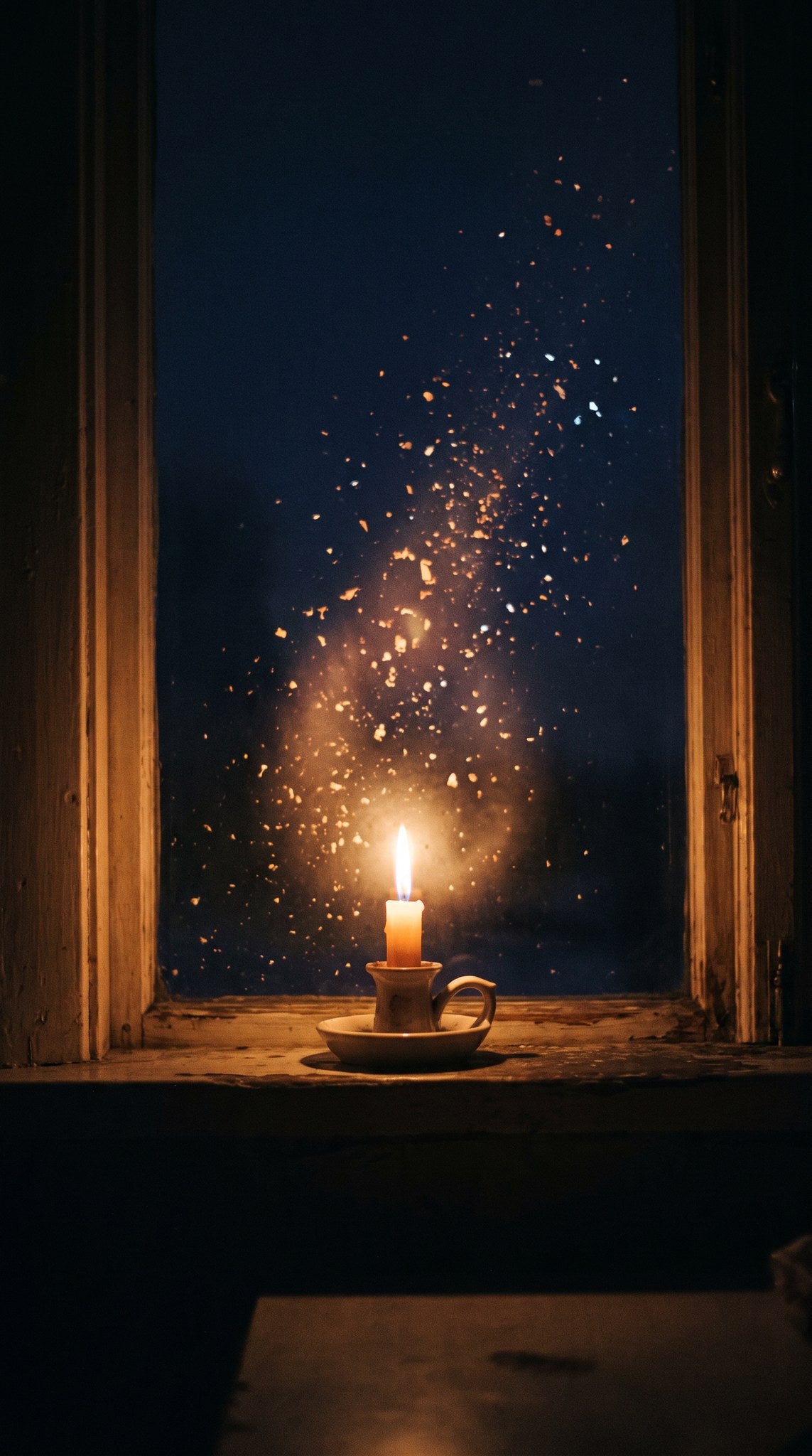 Candlelight Window Nocturne Dark Academia Art