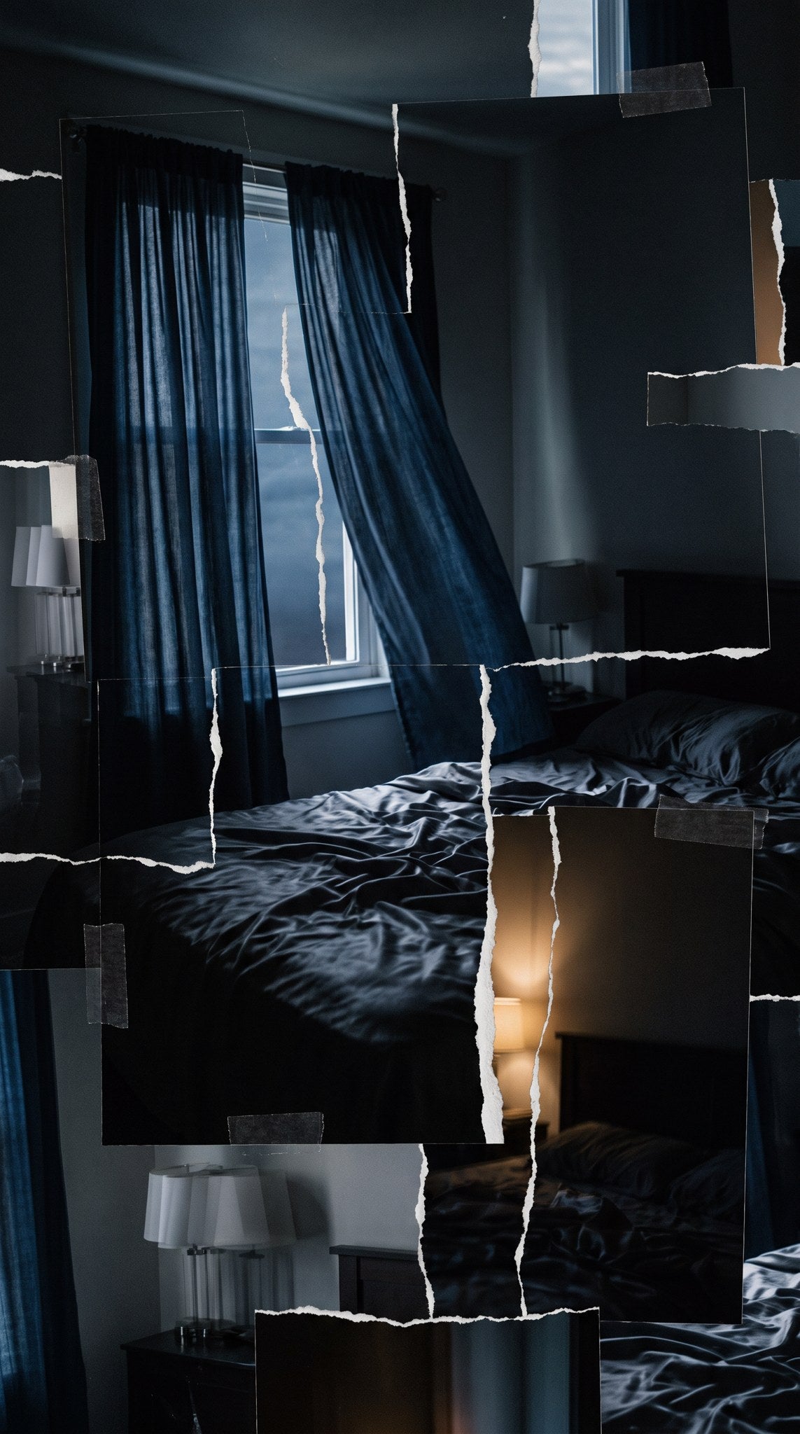 Shadowed Sanctum Moody Bedroom Collage