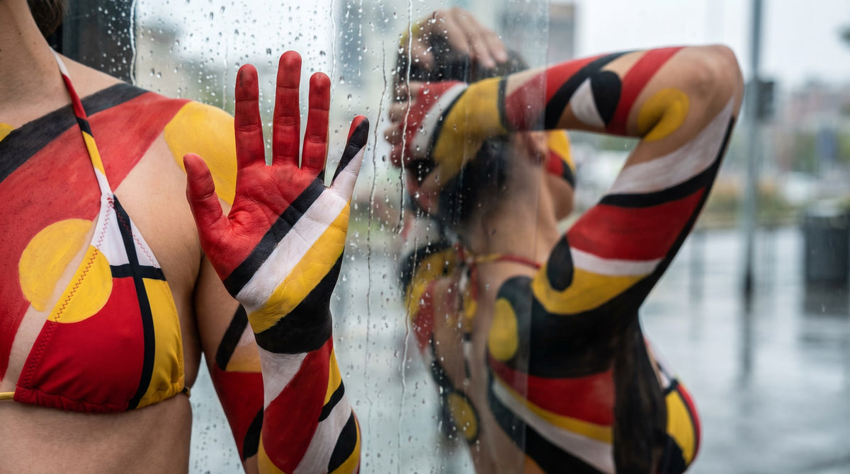 Urban Prism Abstract Body Paint Art
