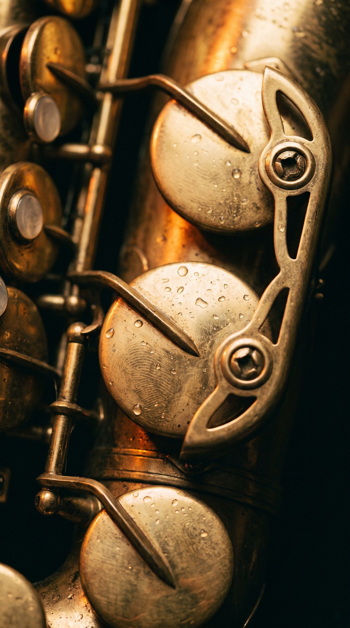 Vintage Saxophone Closeup - Golden Jazz Nostalgia Art