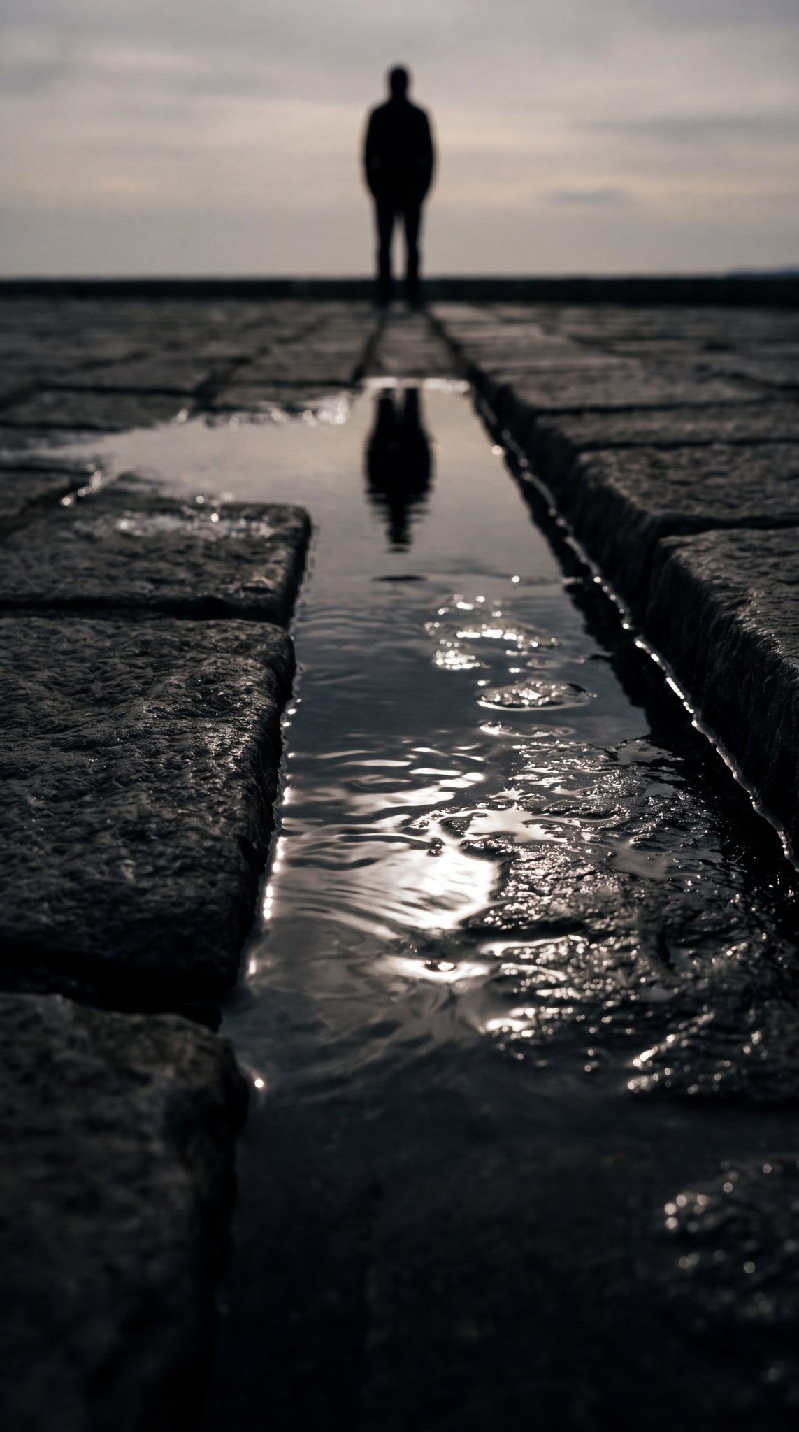 Solitary Reflection Urban Noir Art