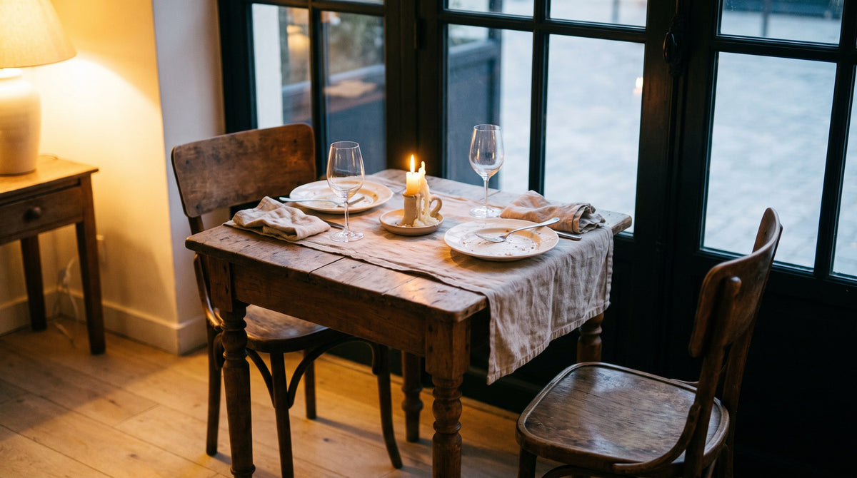 Bistro Candlelight Dinner Canvas Print
