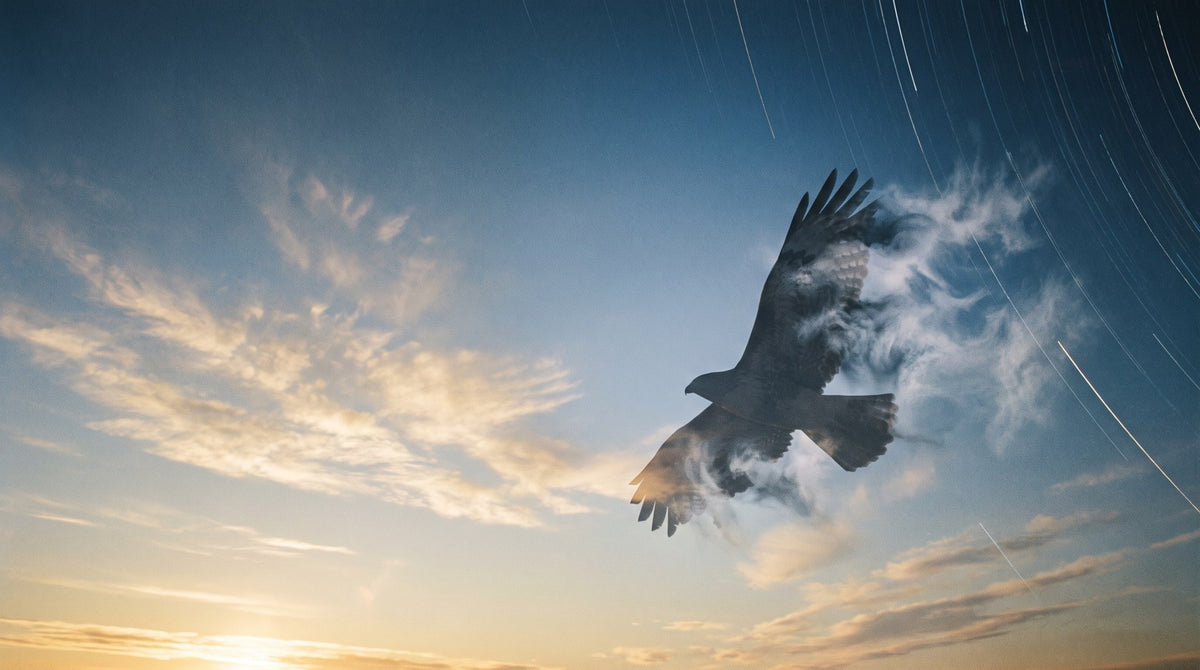 Celestial Eagle Soaring Sky Art