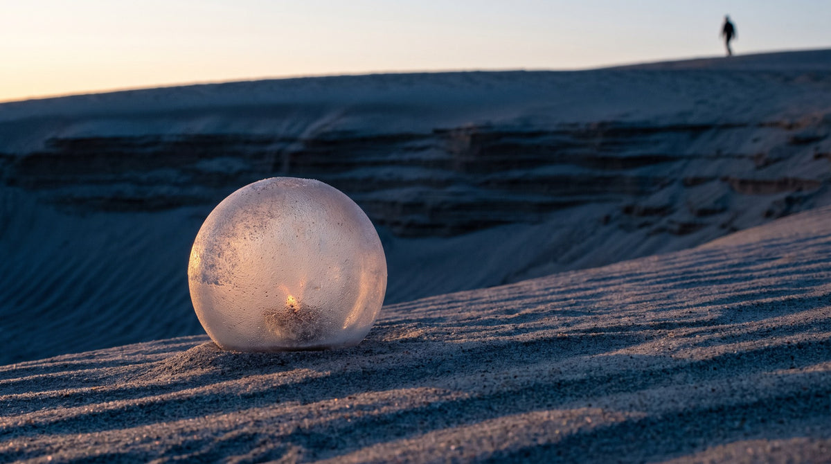 Desert Solitude Glowing Orb Fine Art