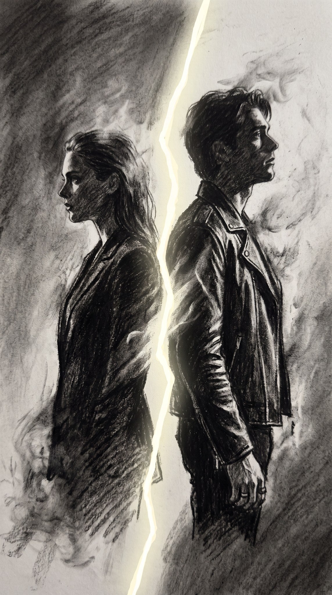 Tension and Light Charcoal Art