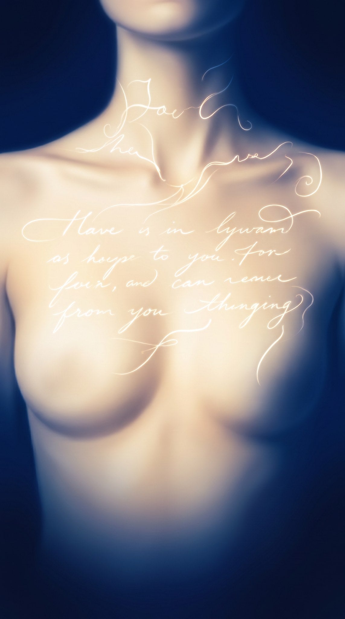 Luminous Poetry Fine Art - Ethereal Glowing Script