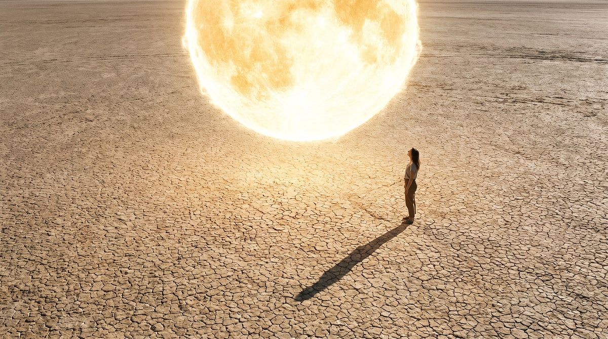 Solar Solitude Desert Mirage Art Print