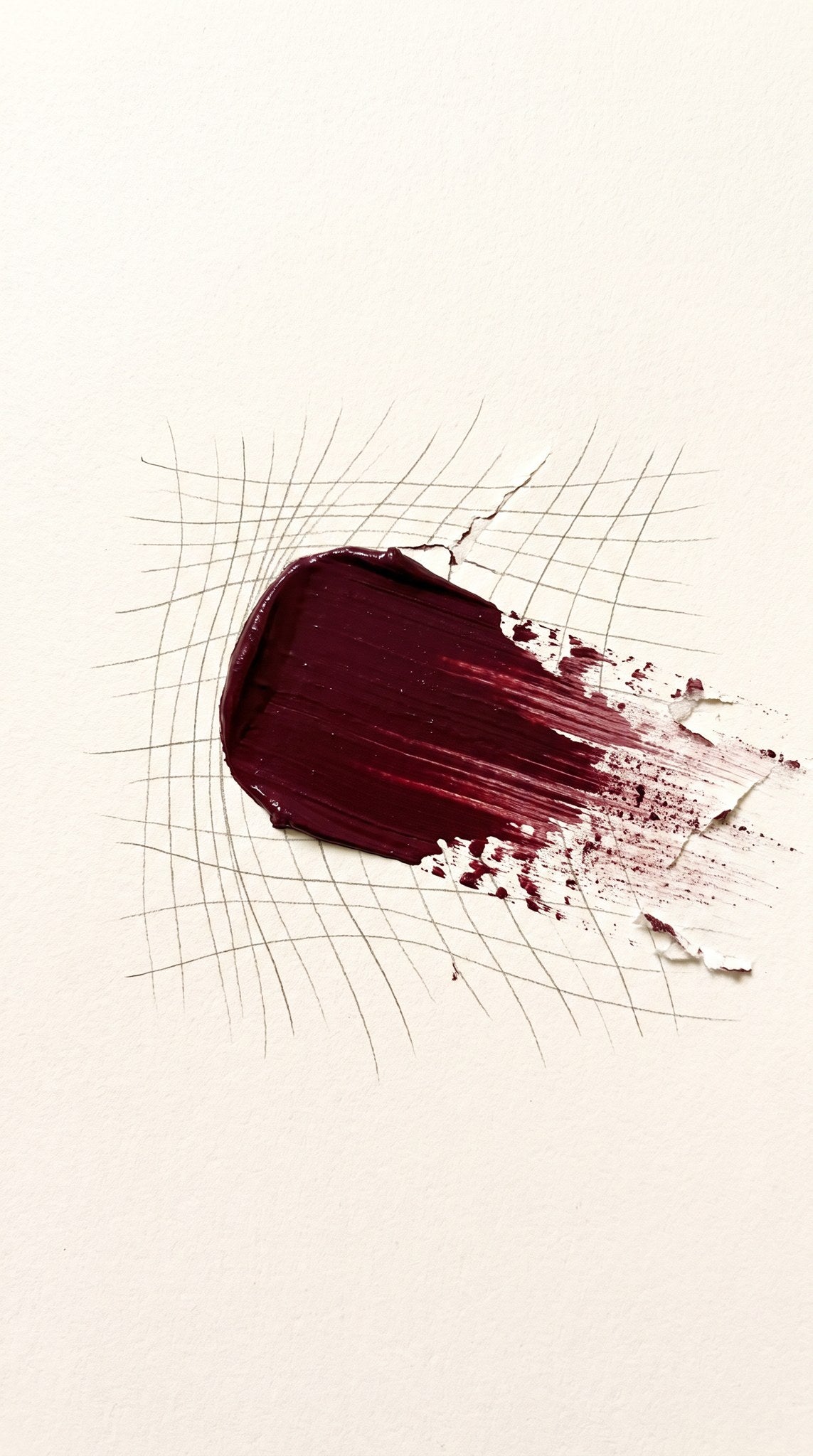 Crimson Gesture Minimal Abstract Art