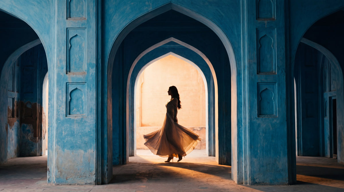 Cerulean Archway Silhouette Art